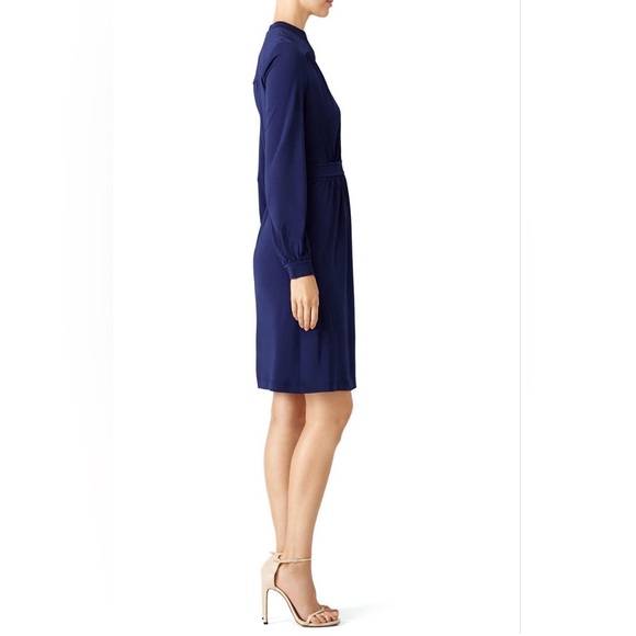 Tory Burch Valentina Tunic Dress Midnight Navy NWT Size L Sold Out - Picture 3 of 9